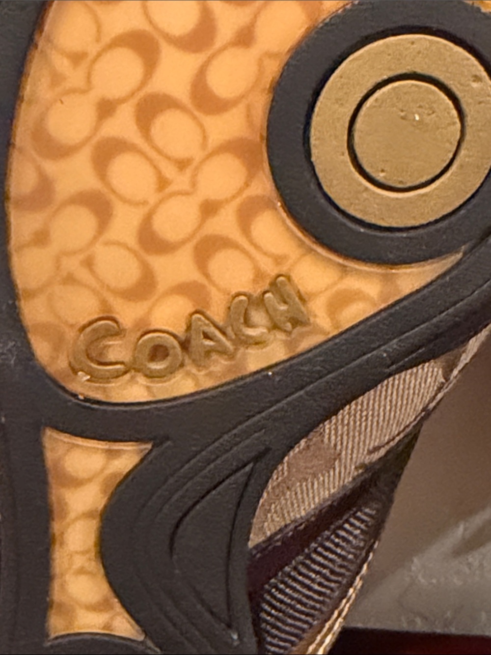 Coach Signature Jayme Khaki /Brown Sneakers Women's Sz 8 - Picture 5 of 12